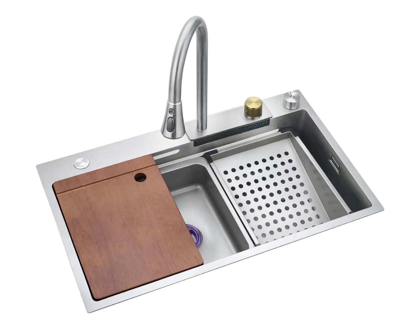 Black Nano Stainless Steel Display Waterfall Kitchen Sinks Smart 304 Handmade Kitchen Sink Black Nano Stainless Steel Display Waterfall Kitchen Black Nano Stainless Steel Display Waterfall Kitchen Sinks Smart 304 Handmade Kitchen Sink