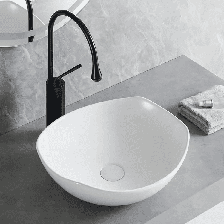 Elegant Ceramic Sanitary Ware Countertop Art Sink Porcelain White Hand Wash Basin for Bathroom Elegant Ceramic Sanitary Ware Countertop Art Elegant Ceramic Sanitary Ware Countertop Art Sink Porcelain White Hand Wash Basin for Bathroom