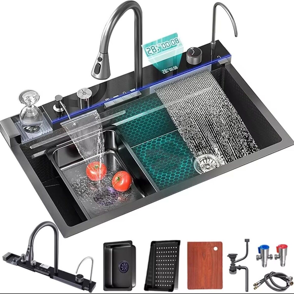 Extra Deep 10 Inch Stainless Steel Kitchen Sink with Rack Soap Dispenser Strainer Easy Install Extra Deep 10 Inch Stainless Steel Kitchen Extra Deep 10 Inch Stainless Steel Kitchen Sink with Rack Soap Dispenser Strainer Easy Install