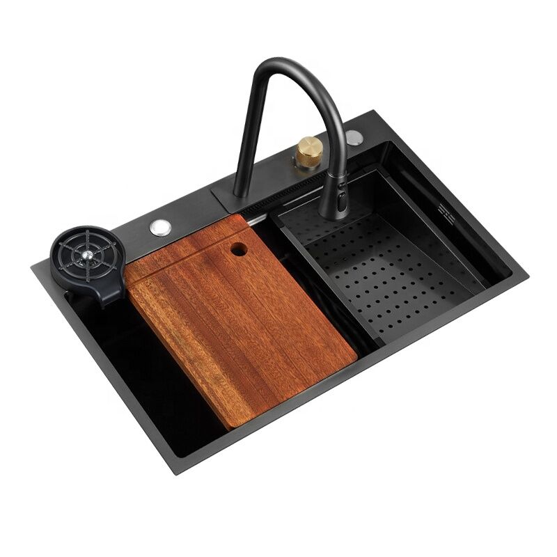 Factory Customize 304 Stainless Steel Single Kitchen Sink With Waterfall Faucet Factory Customize 304 Stainless Steel Single Kitchen Factory Customize 304 Stainless Steel Single Kitchen Sink With Waterfall Faucet