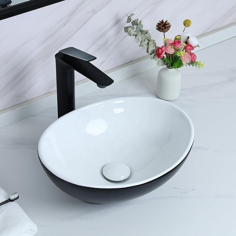 Factory Direct Small Size Oval Basin Modern Style Hand Wash Basin in White Black Two Colors for Apartment Factory Direct Small Size Oval Basin Factory Direct Small Size Oval Basin Modern Style Hand Wash Basin in White Black Two Colors for Apartment