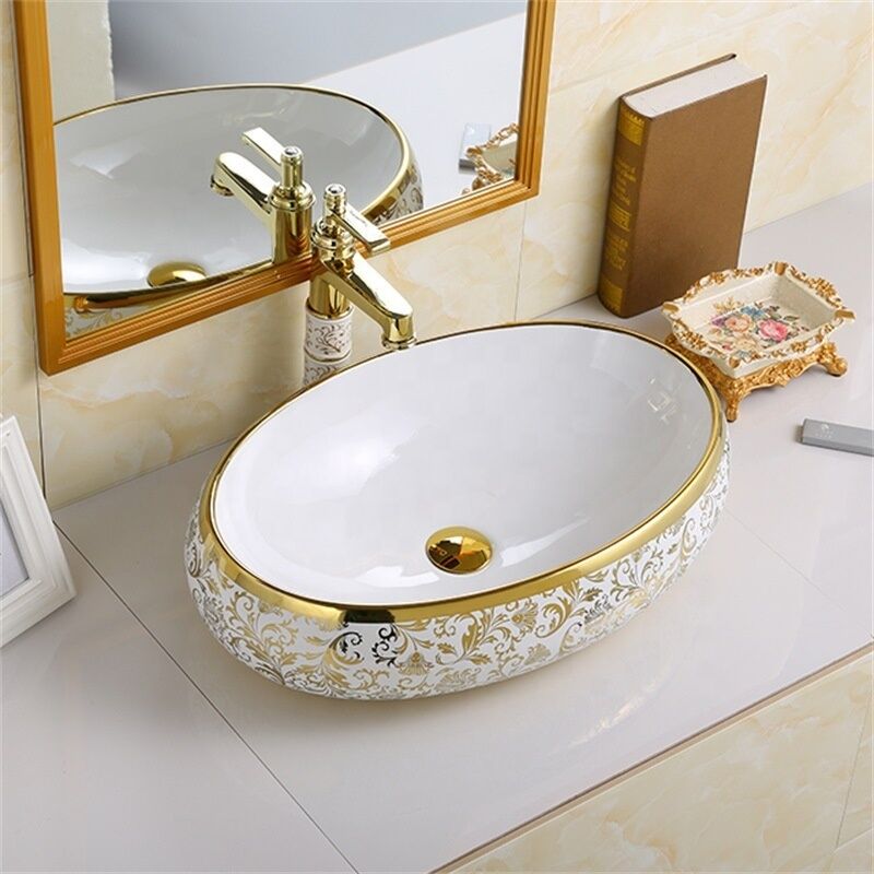 Home Hotel Villa Modern Luxury Hand Wash Sink Wholesale Ceramic Bathroom Art Gold Basin Home Hotel Villa Modern Luxury Hand Home Hotel Villa Modern Luxury Hand Wash Sink Wholesale Ceramic Bathroom Art Gold Basin