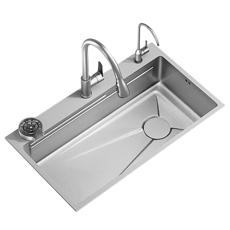 SUS304 Stainless Steel Thickened Sink Kitchen Large Single Sink Undercounter Washbasin Honeycomb Embossed SUS304 Stainless Steel Thickened Sink SUS304 Stainless Steel Thickened Sink Kitchen Large Single Sink Undercounter Washbasin
