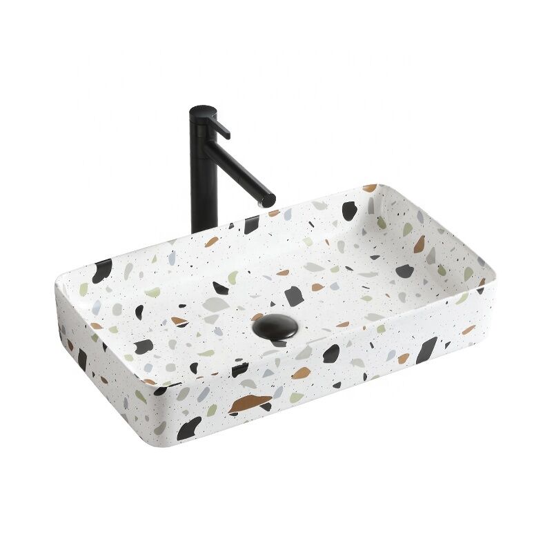 Hot Sale Rectangular Shape Art Washing Basin Art Design Colorful Pattern Decoration Wash Sink for Hotel Hot Sale Rectangular Shape Art Washing Hot Sale Rectangular Shape Art Washing Basin Art Design Colorful Pattern Decoration Wash Sink for Hotel