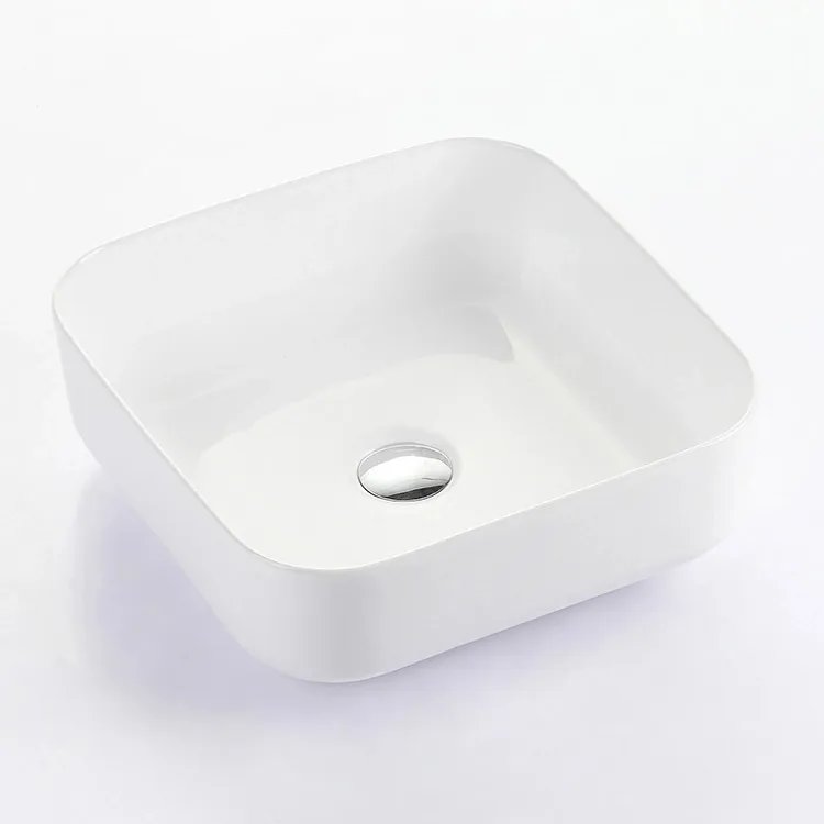 Hot Selling Modern Simple Style Above Counter Basin Rectangular square Table Top Hand Wash Sinks for Hotel Hot Selling Modern Simple Style Above Hot Selling Modern Simple Style Above Counter Basin Rectangular square Table Top Hand Wash Sinks for Hotel