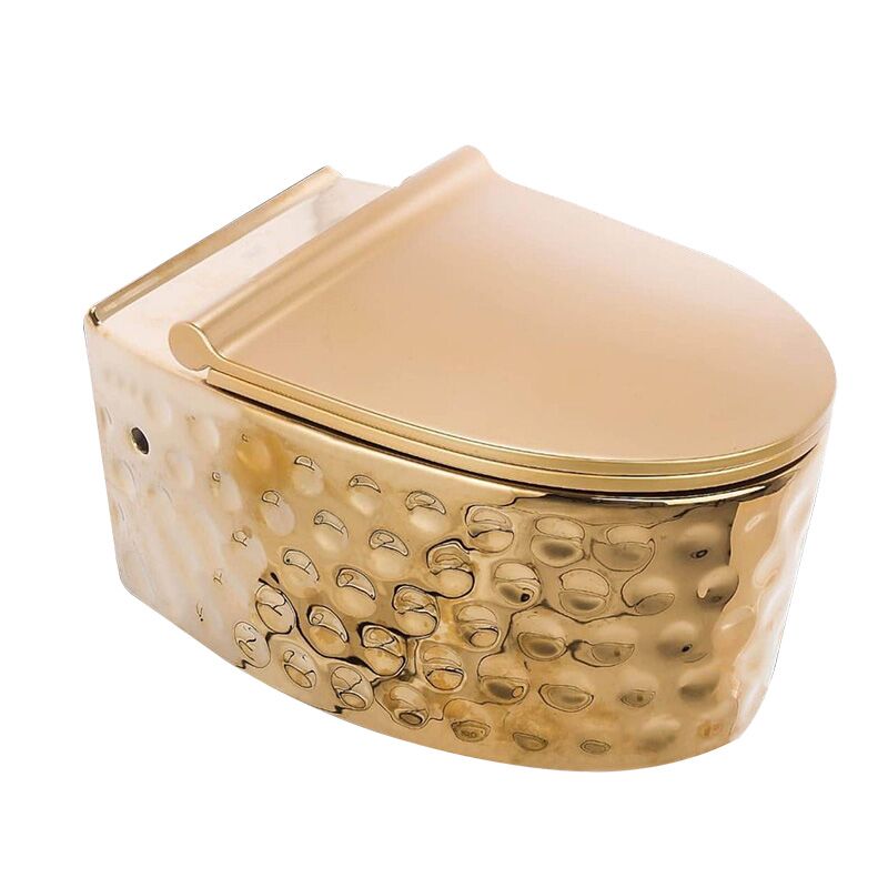Wholesale Golden Plated Sanitary Wares Wc Ptrap Ceramic Wall-hung Toilet Luxury Gold Color Wall Hung Wc Bathroom Commode Ceramic Wall Mounted Closestool Toilet G1129 Wholesale Golden Plated Sanitary Wares Wc Ptrap Ceramic Wall-hung Toilet