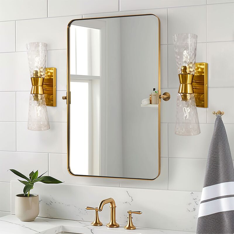 Aluminum Frame Rectangle Round Corner Bathroom Dressing Wall Mirror MP LM 104 Aluminum Frame Rectangle Round Corner Bathroom Dressing Wall Mirror Aluminum Frame Rectangle Round Corner Bathroom Dressing Wall Mirror