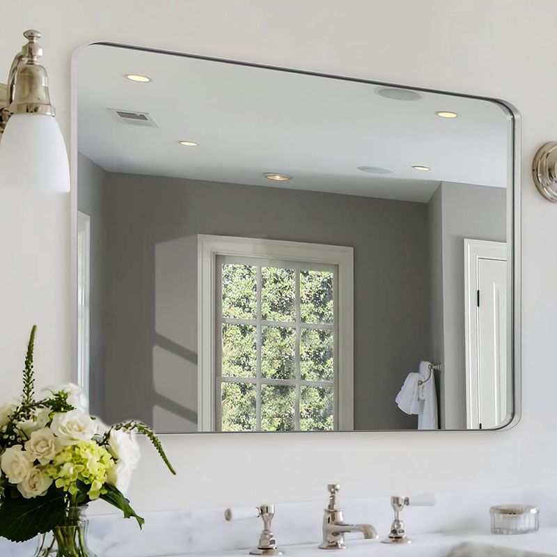 Aluminum Framed Rectangle Black Wall-Mounted Bathroom Mirrors MP LM 1052 Aluminum Framed Rectangle Black Wall Mounted Bathroom Mirrors Aluminum Framed Rectangle Black Wall-Mounted Bathroom Mirrors