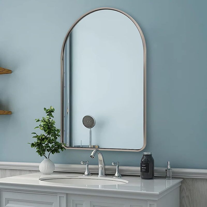 Wall Hanging Arched Metal Frame Mirror Bathroom Mirror MP LM 1054 Wall Hanging Arched Metal Frame Mirror Bathroom Mirror Wall Hanging Arched Metal Frame Mirror Bathroom Mirror