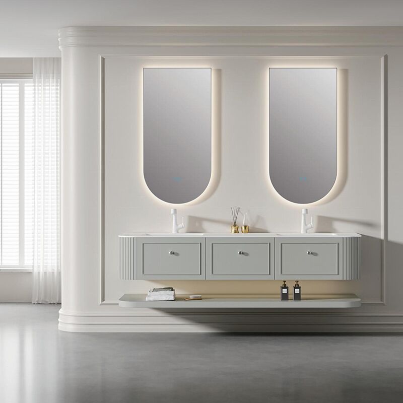 Wall Mounted Solid Wood Bathroom Vanity Cabinets for Villas Home Hotel MP RM2603 Wall Mounted Solid Wood Bathroom Vanity Cabinets for Villas Home Hotel Wall Mounted Solid Wood Bathroom Vanity Cabinets for Villas Home Hotel