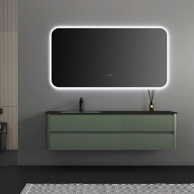 Grey Wooden Bathroom Cabinet Push-Pull Locker Design Floating Vanity MP RM2670 Grey Wooden Bathroom Cabinet Push Pull Locker Design Floating Vanity Grey Wooden Bathroom Cabinet Push-Pull Locker Design Floating Vanity