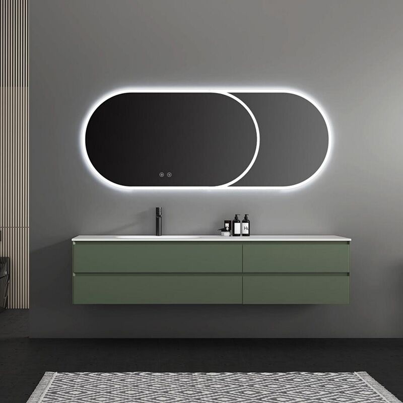 Factory Direct Wall Mounted Wooden Cabinet Bathroom Vanity with LED Bathroom Mirror MP RM2672 Factory Direct Wall Mounted Wooden Cabinet Bathroom Vanity with LED Bathroom Mirror Factory Direct Wall Mounted Wooden Cabinet Bathroom Vanity with LED Bathroom Mirror
