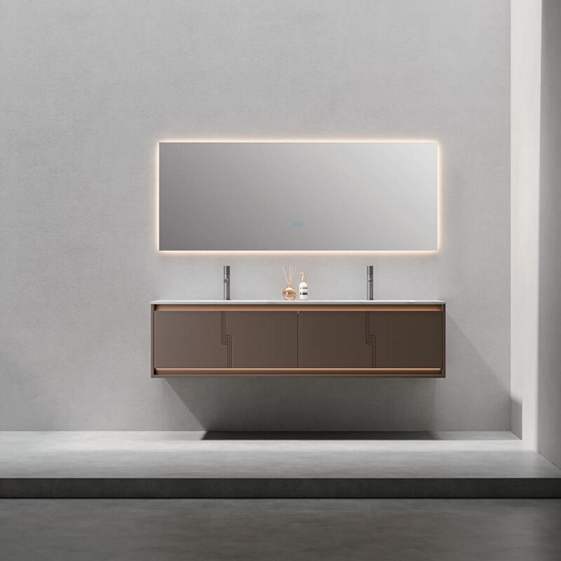 Modern Bathroom Cabinet Vanity With Sink and Led Mirror MP RM2678 Modern Bathroom Cabinet Vanity With Sink and Led Mirror Modern Bathroom Cabinet Vanity With Sink and Led Mirror