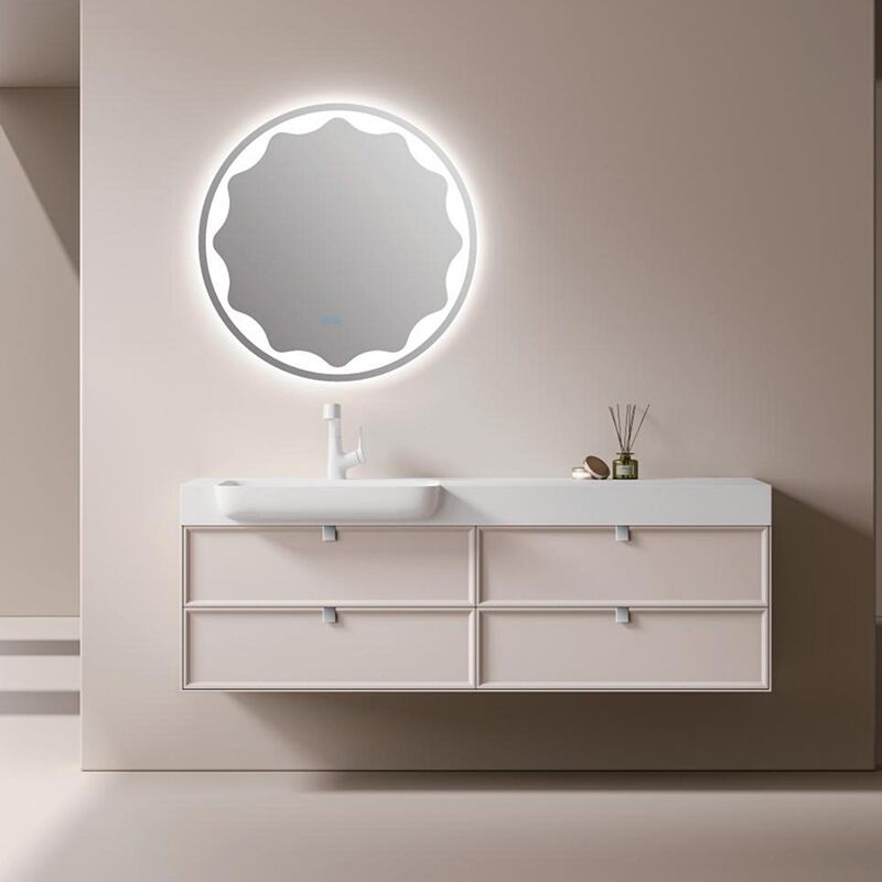 Factory Round Salon Mirror Light Vanity Mirror Bathroom Furniture LED Bath Mirrors MP RM2681 Factory Round Salon Mirror Light Vanity Mirror Bathroom Furniture LED Bath Mirrors Factory Round Salon Mirror Light Vanity Mirror Bathroom Furniture LED Bath Mirrors