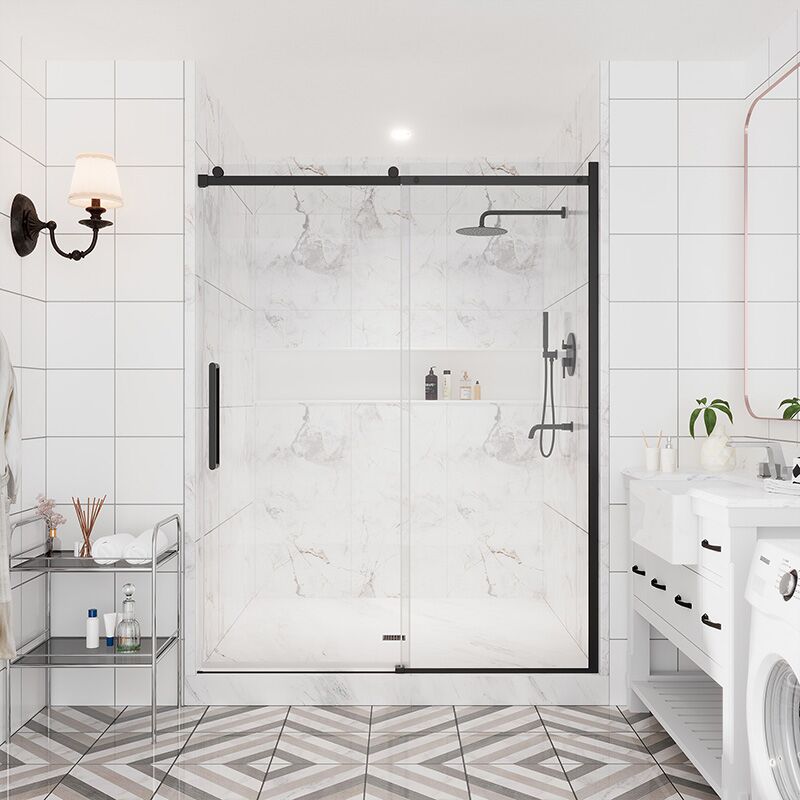 Customized Hinged Tempered Glass Bathroom Shower Door MP SD1018 Customized Hinged Tempered Glass Bathroom Shower Door Customized Hinged Tempered Glass Bathroom Shower Door