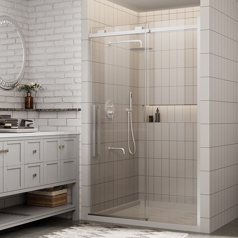 Glass Doors Semi-Frameless Shower Door MP SD1043 Glass Doors Semi Frameless Shower Door Glass Doors Semi-Frameless Shower Door