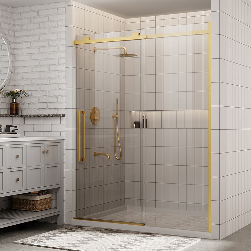 Luxury Gold Bathroom Shower Glass Door MP SD1045 Luxury Gold Bathroom Shower Glass Door Luxury Gold Bathroom Shower Glass Door