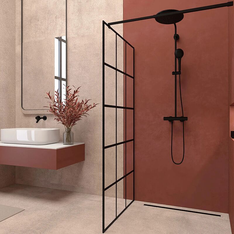 Black Aluminium Walkin Door Black Printing Screen Shower MP SD1047 Black Aluminium Walkin Door Black Printing Screen Shower Black Aluminium Walkin Door Black Printing Screen Shower