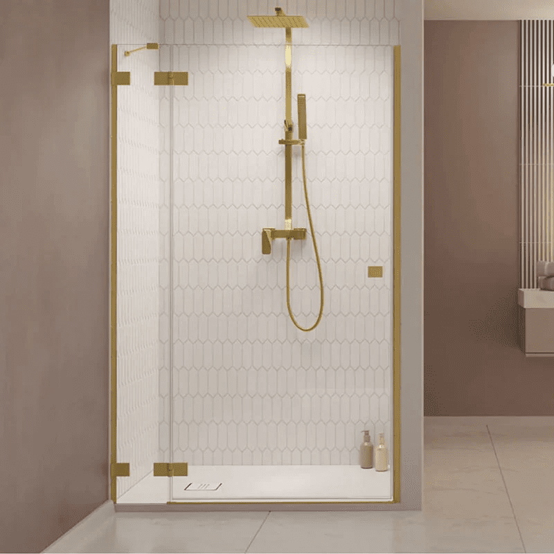 Luxury Gold No borders Glass Shower Door MP SD1057 Luxury Gold No borders Glass Shower Door Luxury Gold No borders Glass Shower Door