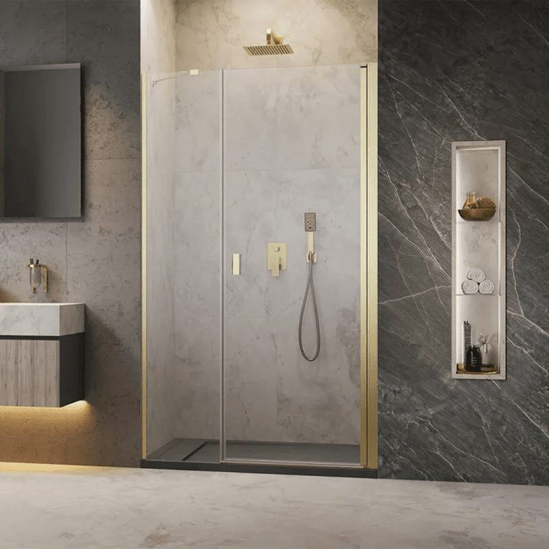 Luxury Gold Design Frameless Glass Shower Door MP SD1078 Luxury Gold Design Frameless Glass Shower Door Luxury Gold Design Frameless Glass Shower Door