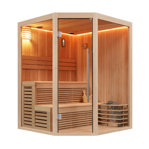 6 Person Traditional Sauna Room Hemlock Traditional Dry Sauna Room MP SR E0107 6 Person Traditional Sauna Room Hemlock Traditional Dry Sauna Room 6 Person Traditional Sauna Room Hemlock Traditional Dry Sauna Room