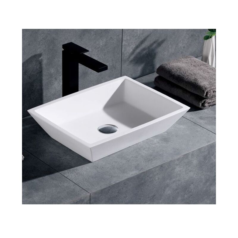 Modern Art Basin Marble Sink Rectangular Countertop Mounted Bathroom Sink Modern Art Basin Marble Sink Rectangular Modern Art Basin Marble Sink Rectangular Countertop Mounted Bathroom Sink