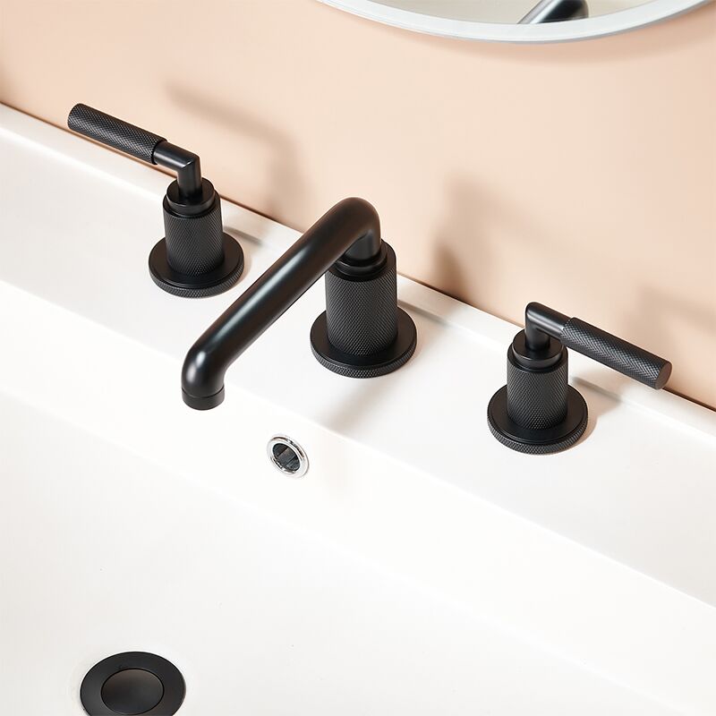 Modern Basin Mixer Faucet Matte Black Vanity Faucet Deck Mounted Widespread Bathroom Sink Faucet with Pop up Drainer Modern Basin Mixer Faucet Matte Black Vanity Modern Basin Mixer Faucet Matte Black Vanity Faucet Deck Mounted Widespread Bathroom Sink Faucet with Pop up Drainer
