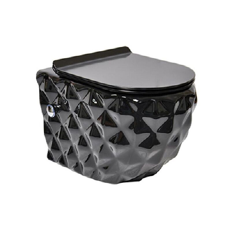Modern Design Matte Black Wall Mounted Toilet Wc Bathroom Ceramic Toilet Modern Design Matte Black Wall Mounted Wc Bathroom Ceramic Toilet Retrete de cerámica del cuarto de baño del Wc del retrete montado en la pared negro mate del diseño moderno