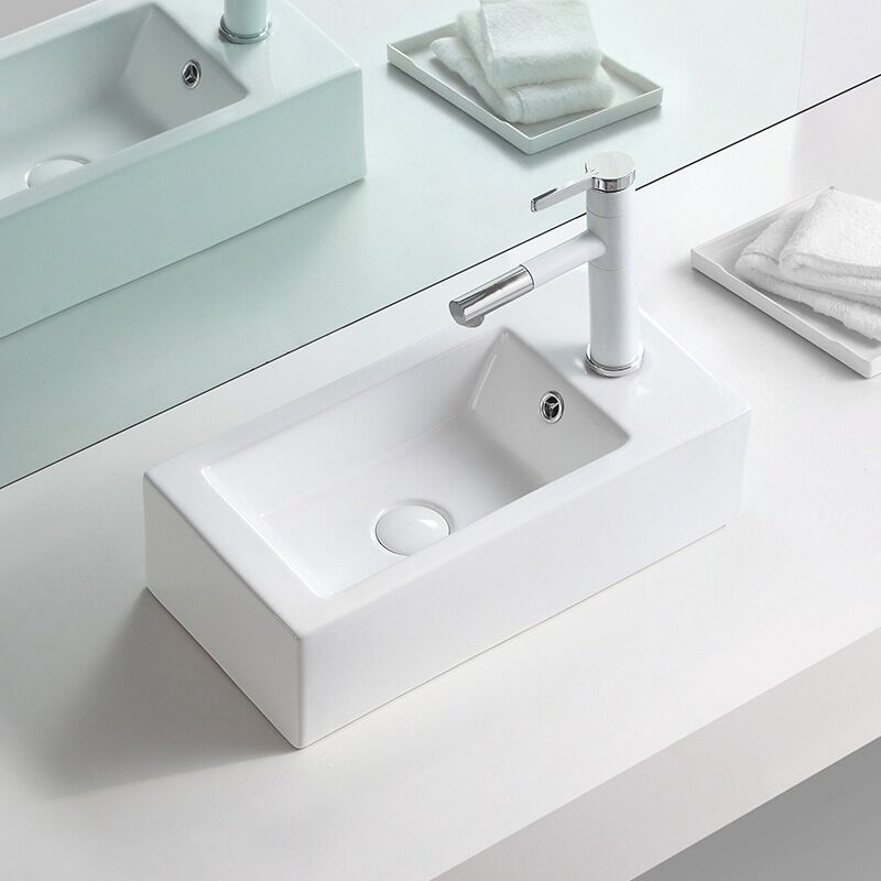 Modern Design Newly Released White Ceramic Hand Washing Basins Rectangular Shape Sink for Small Bathroom Modern Design Newly Released White Ceramic Modern Design Newly Released White Ceramic Hand Washing Basins Rectangular Shape Sink for Small Bathroom