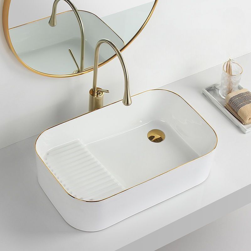Modern Home Hotel Luxury Hand Washing Basin Wholesale Ceramic Laundry Sink with Washboard Modern Home Hotel Luxury Hand Washing Modern Home Hotel Luxury Hand Washing Basin Wholesale Ceramic Laundry Sink with Washboard
