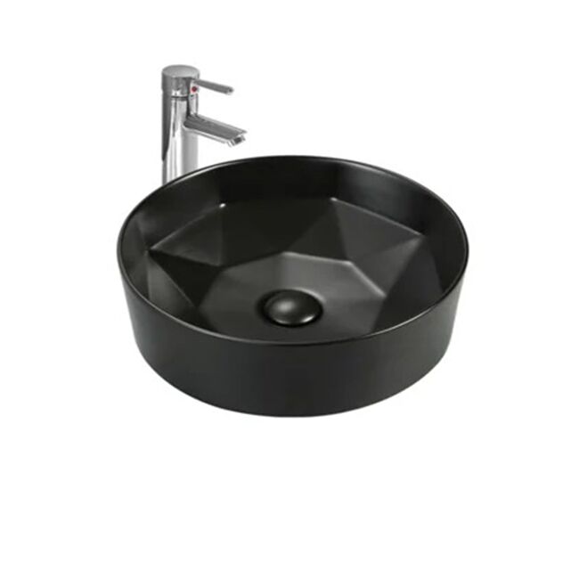 Modern Hot Selling Factory Price Round and Diamond Style Ceramic Countertop Matt Black Labavo Sink f Wash Basin Modern Hot Selling Factory Price Round Modern Hot Selling Factory Price Round and Diamond Style Ceramic Countertop Matt Black  Labavo Sink f Wash Basin