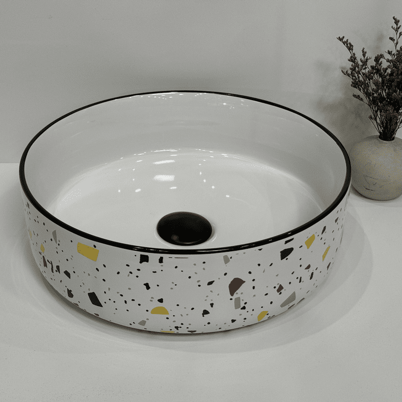 Modern Round Marble Design Commercial Ceramic Wash Basin Made in China for Hotels and Washrooms Ceramic Basin Bath Sink Modern Round Marble Design Commercial Ceramic Modern Round Marble Design Commercial Ceramic Wash Basin  Made in China for Hotels and Washrooms Ceramic Basin Bath Sink