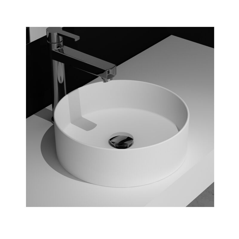 Bathroom Vessel Sink Countertop Lavabo Washbasin Counter Table Top Hand Wash Basin Modern Sanitary Ware Matt White Bathroom Bathroom Vessel Sink Countertop Lavabo Washbasin Counter Table Top Hand Wash Basin