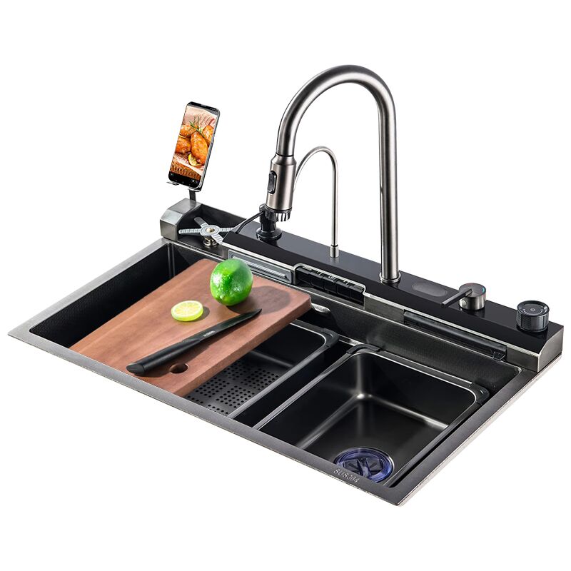 Multifunctional Stainless Steel Topmount Kitchen Sink with Easy Installation Square Prep Bowl Three Holes Single Bowl Style Multifunctional Stainless Steel Topmount Kitchen Sink with Multifunctional Stainless Steel Topmount Kitchen Sink with Easy Installation Square Prep Bowl Three Holes Single Bowl Style