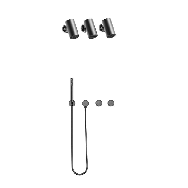 New Wall Mounted Hot And Cold Shower Set Bathroom Round Top Spray Constant Temperature Concealed Shower New Wall mounted Hot And Cold Shower Set bathroom Round Top spray constant temperature concealed shower Nuevo juego de ducha de pared con rociador redondo de temperatura constante y fría para baño
