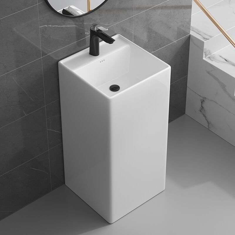 Bathroom Glossy Floor Mounted Marble Hand Freestanding Wash Basin Bathroom Undermount Sink Pure Acrylic Stone Surface Bathroom Glossy Bathroom Glossy  Floor Mounted Marble Hand Freestanding Wash Basin Bathroom Undermount Sink