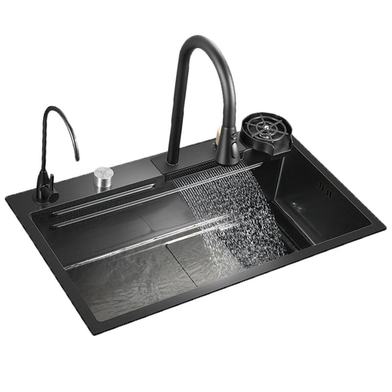 Thickened Flying Rain Waterfall Nano Sink 304 Stainless Steel Multifunctional Kitchen Sinks Thickened Flying Rain Waterfall Nano Sink 304 Thickened Flying Rain Waterfall Nano Sink 304 Stainless Steel Multifunctional Kitchen Sinks