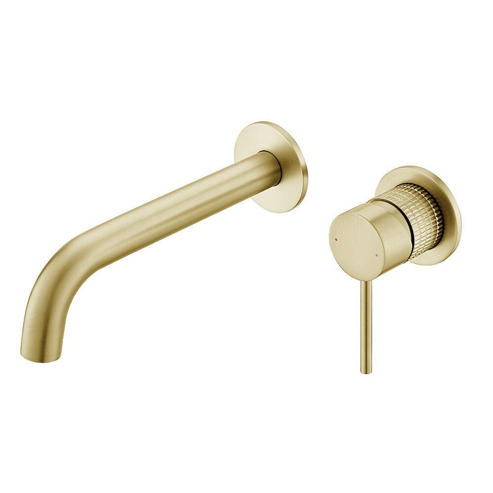 Wall Mounted Brushed Gold Double Holes Bathroom Basin Wash Taps Mixer Brass Concealed Faucet Wall Mounted Brushed Gold Double Holes Bathroom Wall Mounted Brushed Gold Double Holes Bathroom Basin Wash Taps Mixer Brass Concealed Faucet