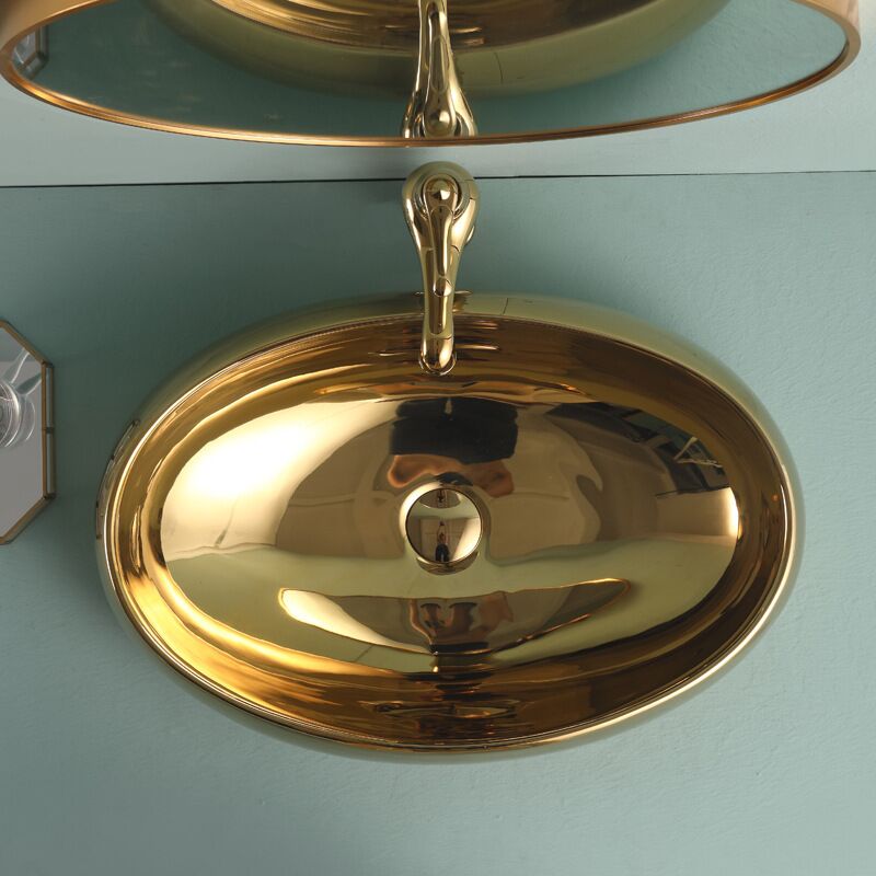 Wholesale Artistic Ceramic Luxury Gold Basin Oval Above Counter Mounted Wash Hand Sinks Wholesale Artistic Ceramic Luxury Gold Basin Wholesale Artistic Ceramic Luxury Gold Basin Oval Above Counter Mounted Wash Hand Sinks