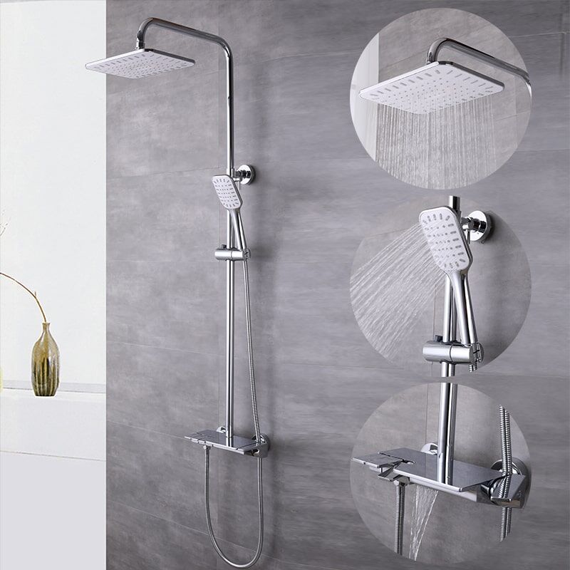 Luxury high-end bathroom chrome brass rain shower set shower set 6088 shower 6088 7 min Luxury high-end bathroom chrome brass rain shower set shower set 6088