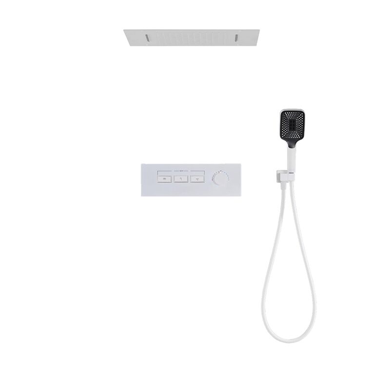 Wall Concealed All-Copper Shower Set, Black Multi-Function Concealed Shower Bath Faucet Sets Brass For Shower wall concealed all copper shower set black multi function concealed shower bath faucet sets brass for shower Juego de ducha de pared totalmente de cobre, juego de grifería de baño con ducha oculta multifunción negra, juego de grifería de latón para ducha